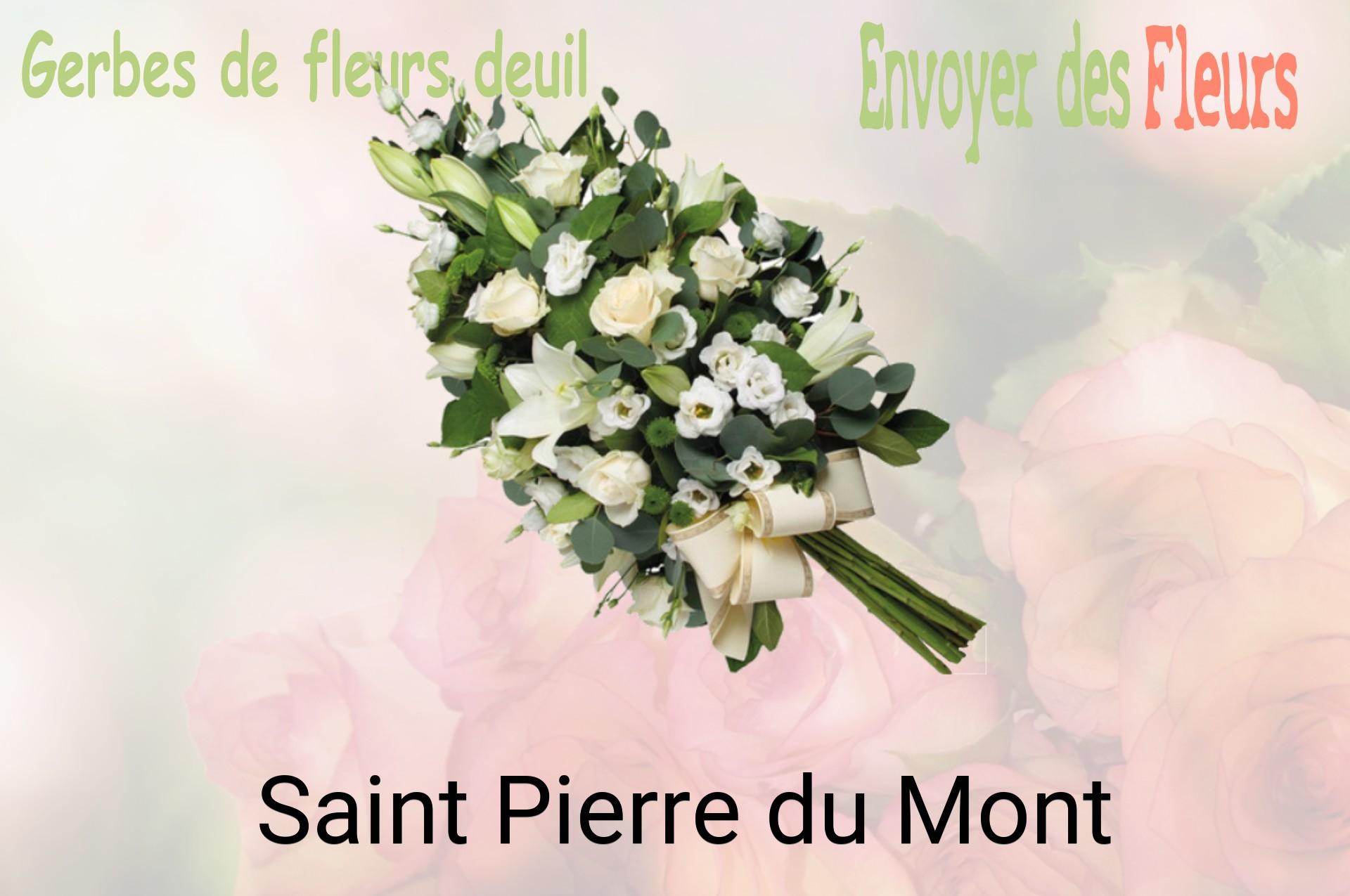 Gerbe de fleurs de deuil livrée à Saint-Pierre-du-Mont
